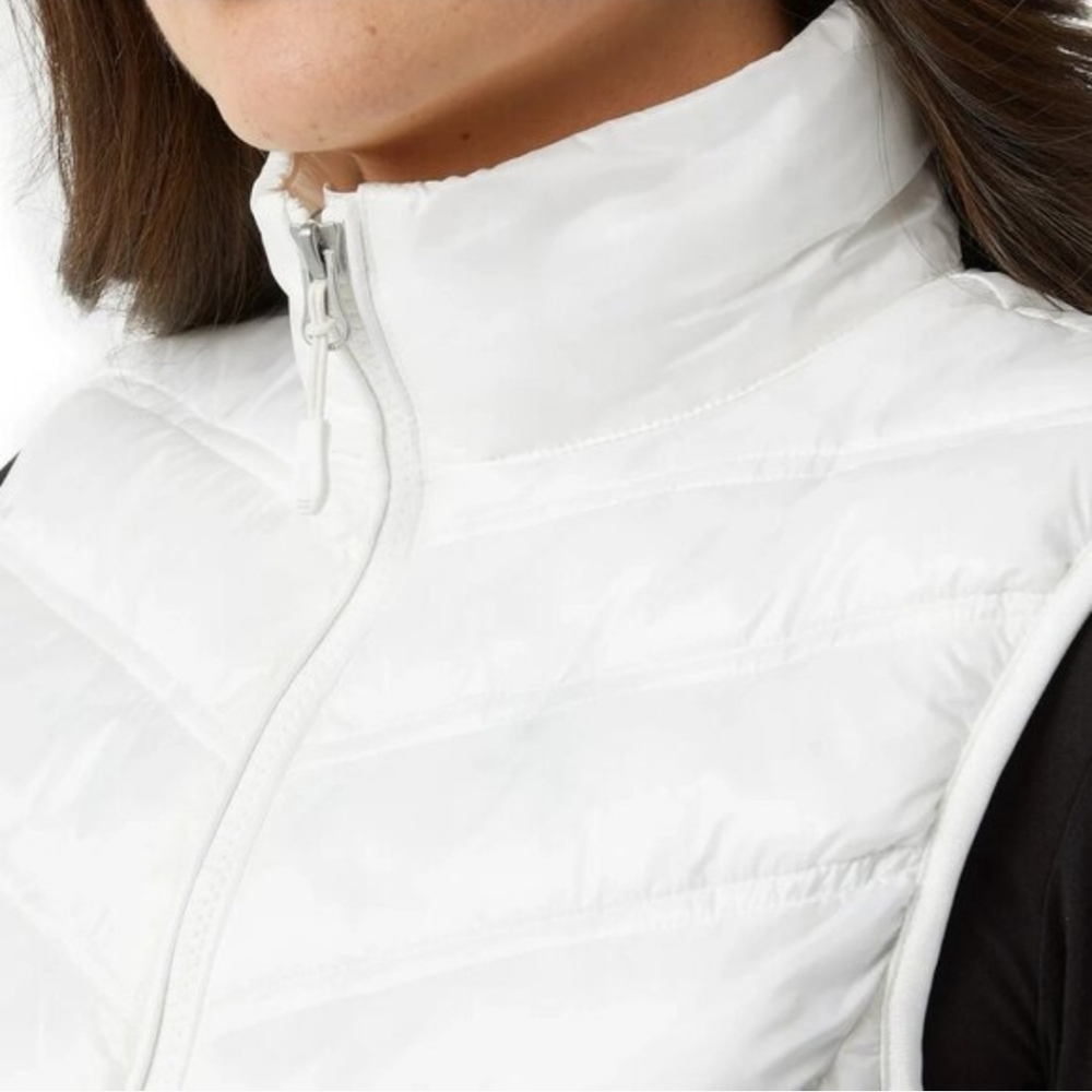 32 Degrees Women's White Puffer Vest - Picture 3 of 4